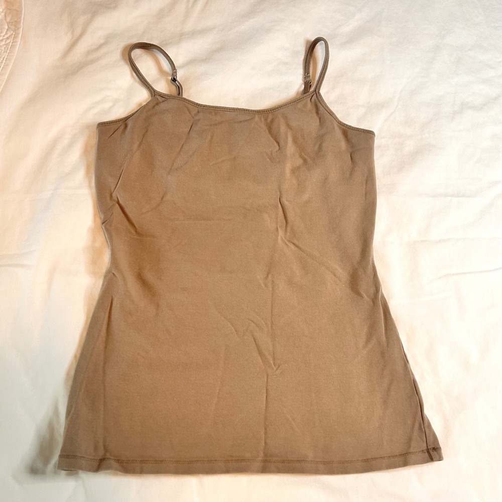 Express Sexy Stretch Cami Medium Taupe Brown Built-in Shelf Bra Adjustable Strap